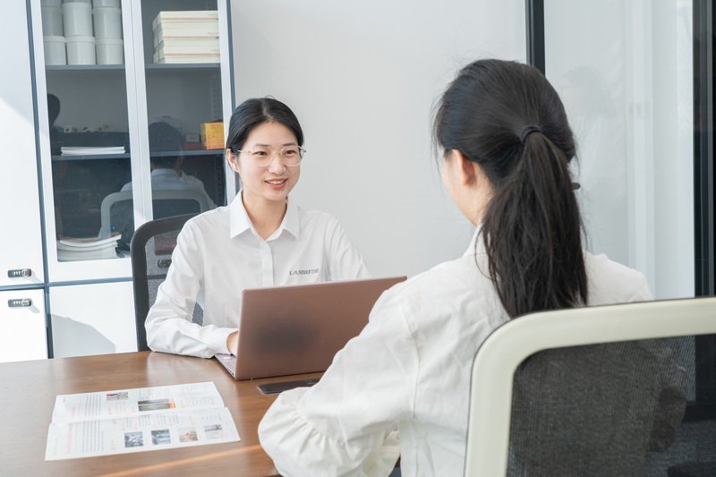Landu Sales Staff In The Meeting Room