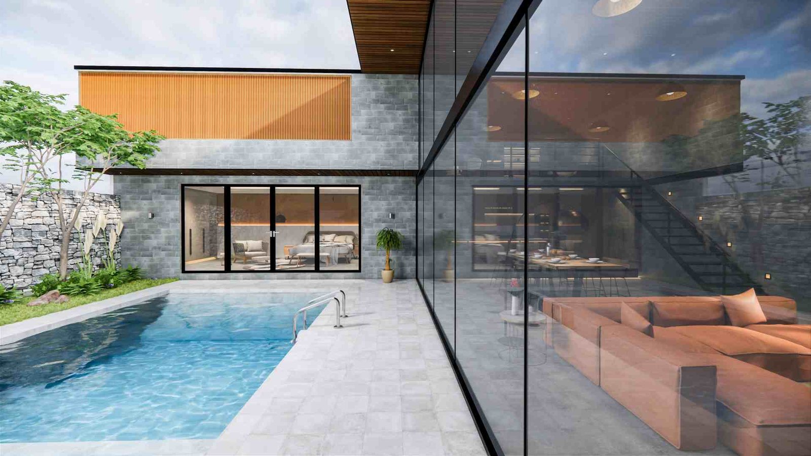 Modern Home With Poolside And Glass Walls 2026 03 09 22 07 17 Utc